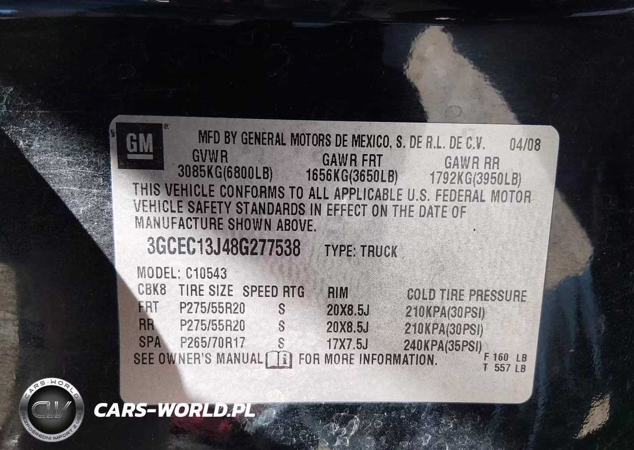 2008 Chevrolet Silverado 1500 Lt1 VIN:3GCEC13J48G277538 - 9