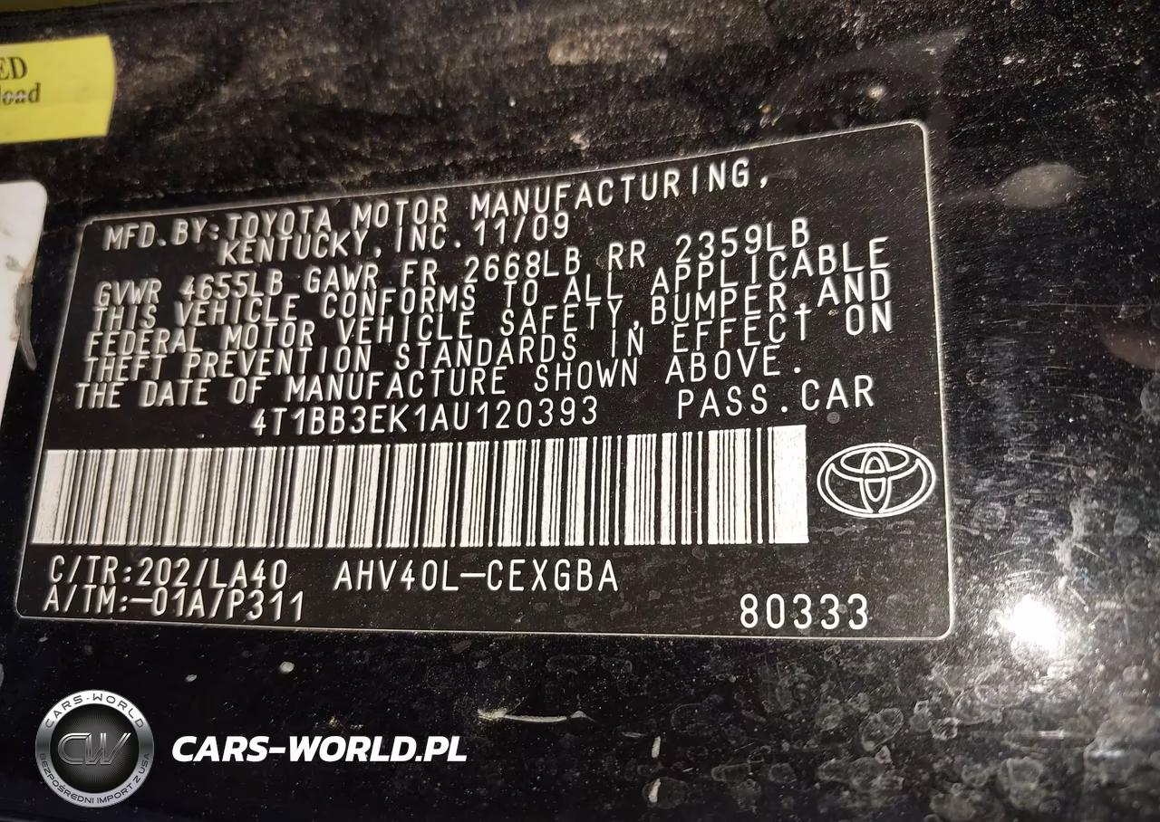 2010 Toyota Camry Hybrid VIN:4T1BB3EK1AU120393 - 9