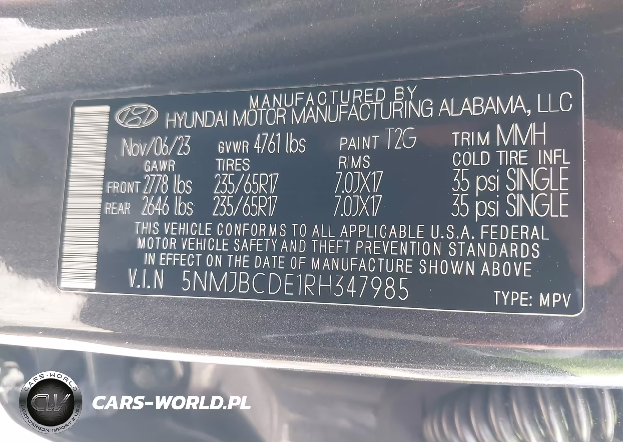 2024 Hyundai Tucson Sel VIN:5NMJBCDE1RH347985 - 9