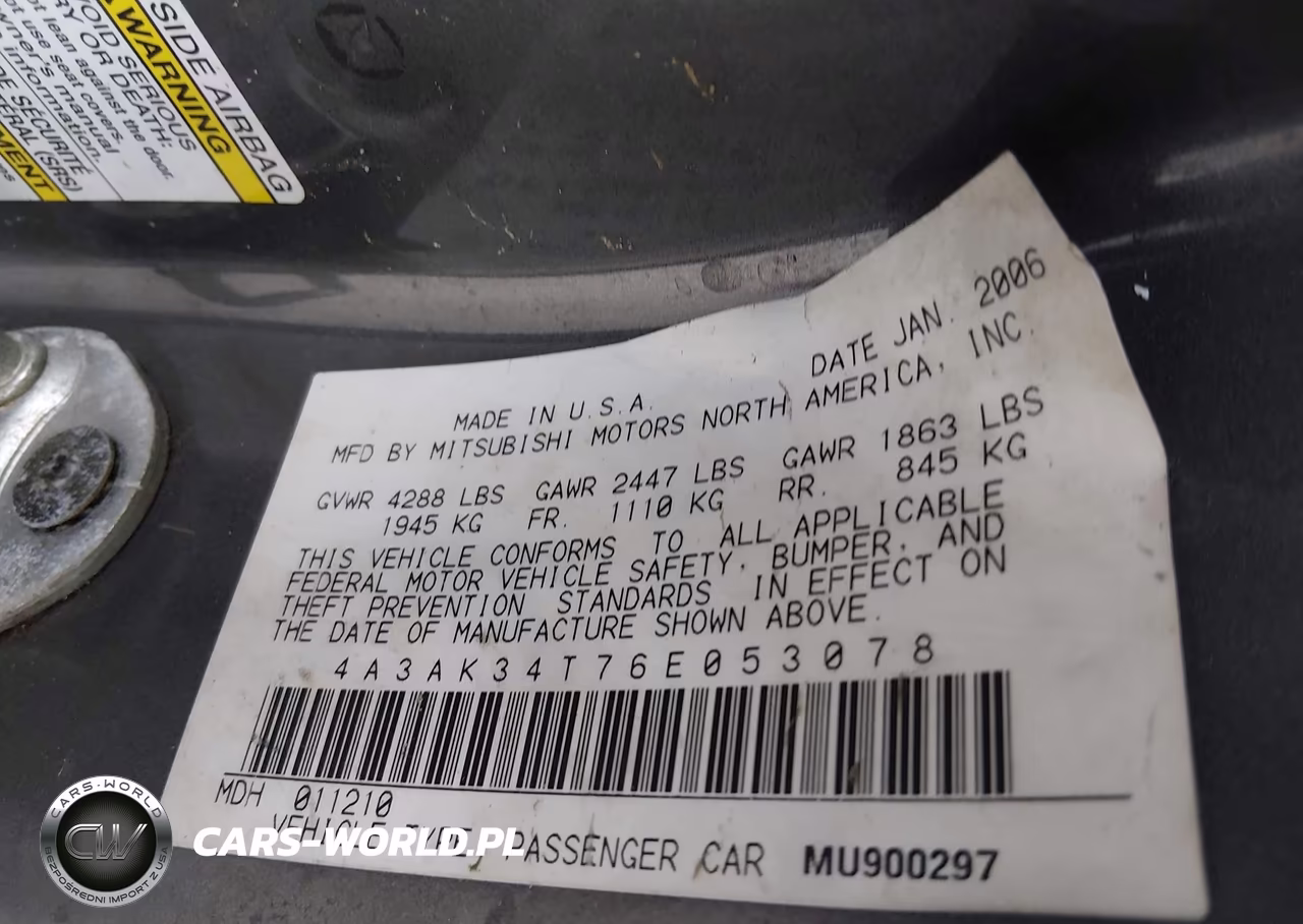2006 Mitsubishi Eclipse Gt VIN:4A3AK34T76E053078 - 9