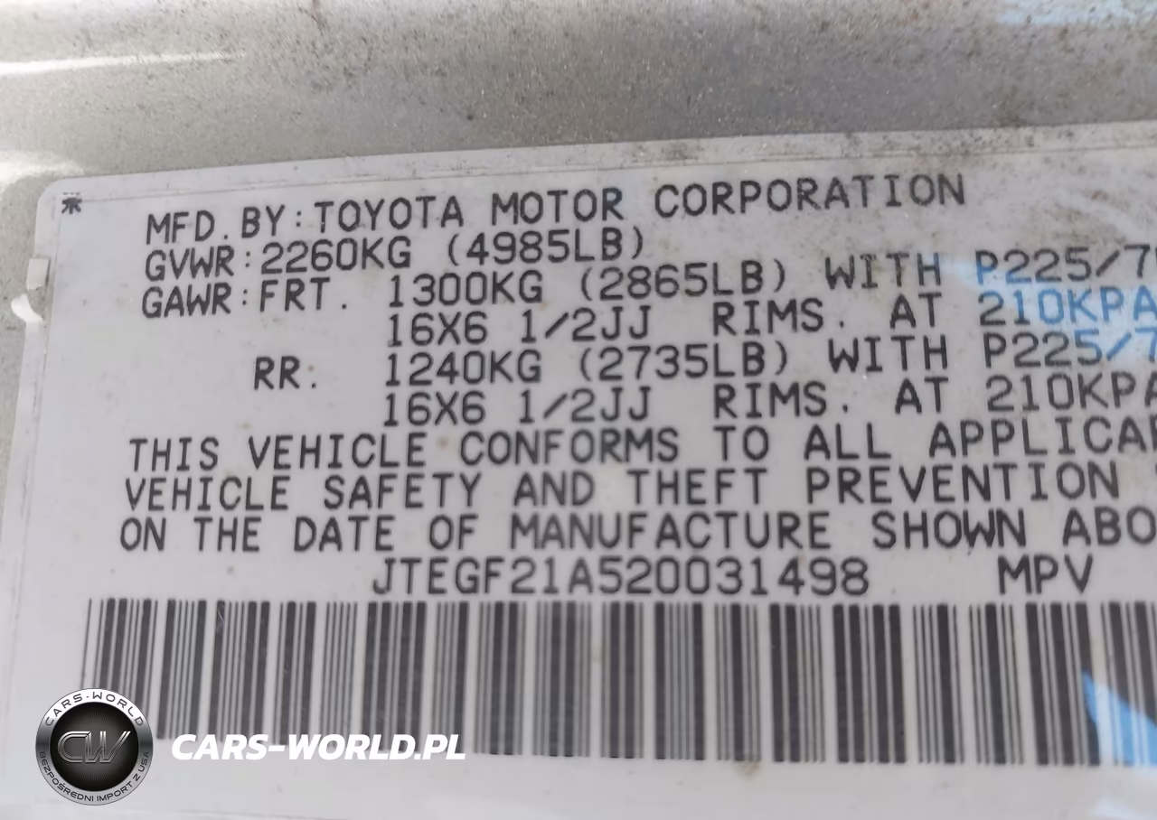 2002 Toyota Highlander V6 VIN:JTEGF21A520031498 - 9