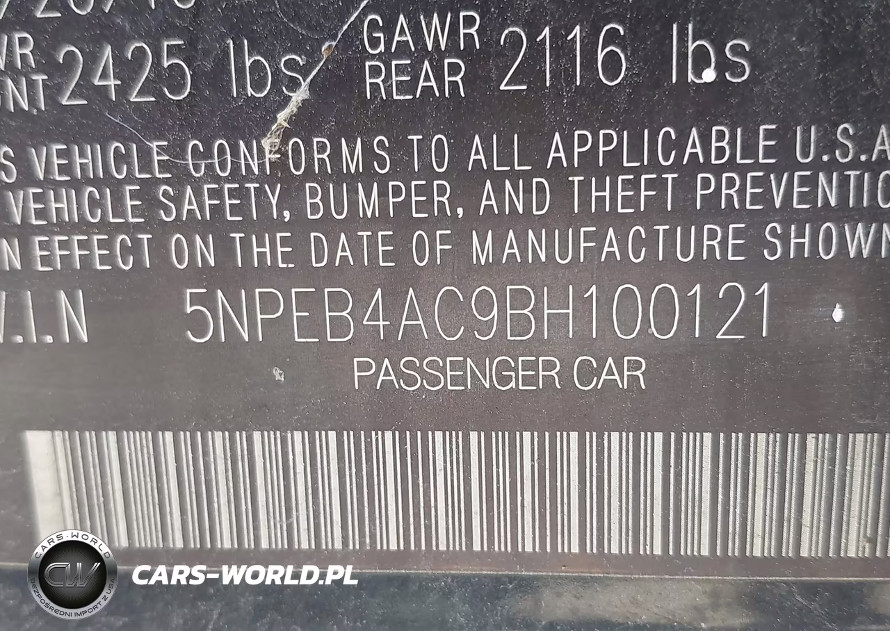 2011 Hyundai Sonata Gls VIN:5NPEB4AC9BH100121 - 9