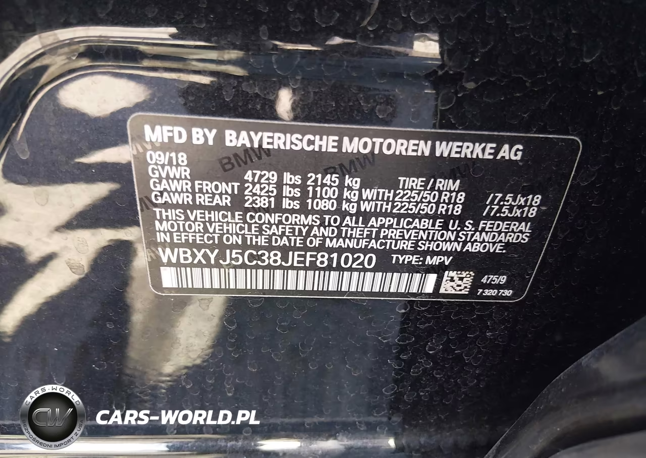 2018 BMW X2 xDrive28I VIN:WBXYJ5C38JEF81020 - 9