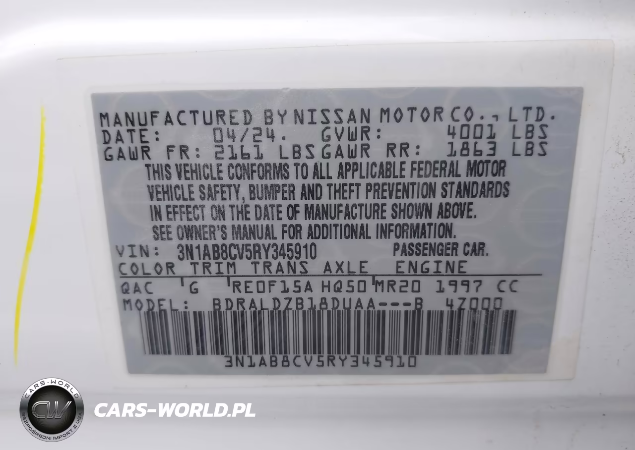 2024 Nissan Sentra Sv Xtronic Cvt VIN:3N1AB8CV5RY345910 - 9