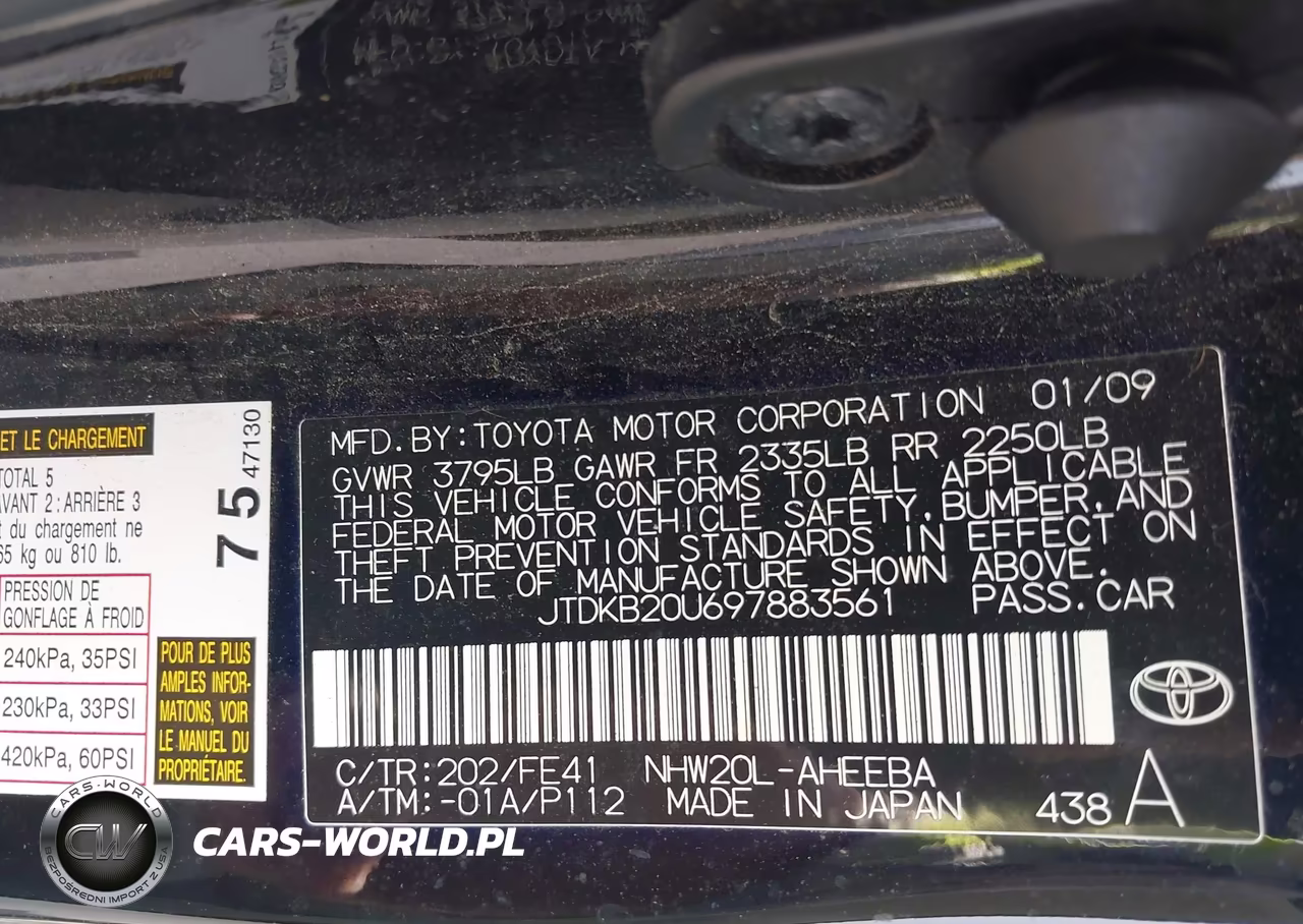2009 Toyota Prius VIN:JTDKB20U697883561 - 9
