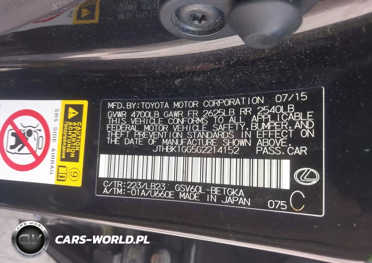 2016 Lexus Es 350 VIN:JTHBK1GG5G2214152 - 9
