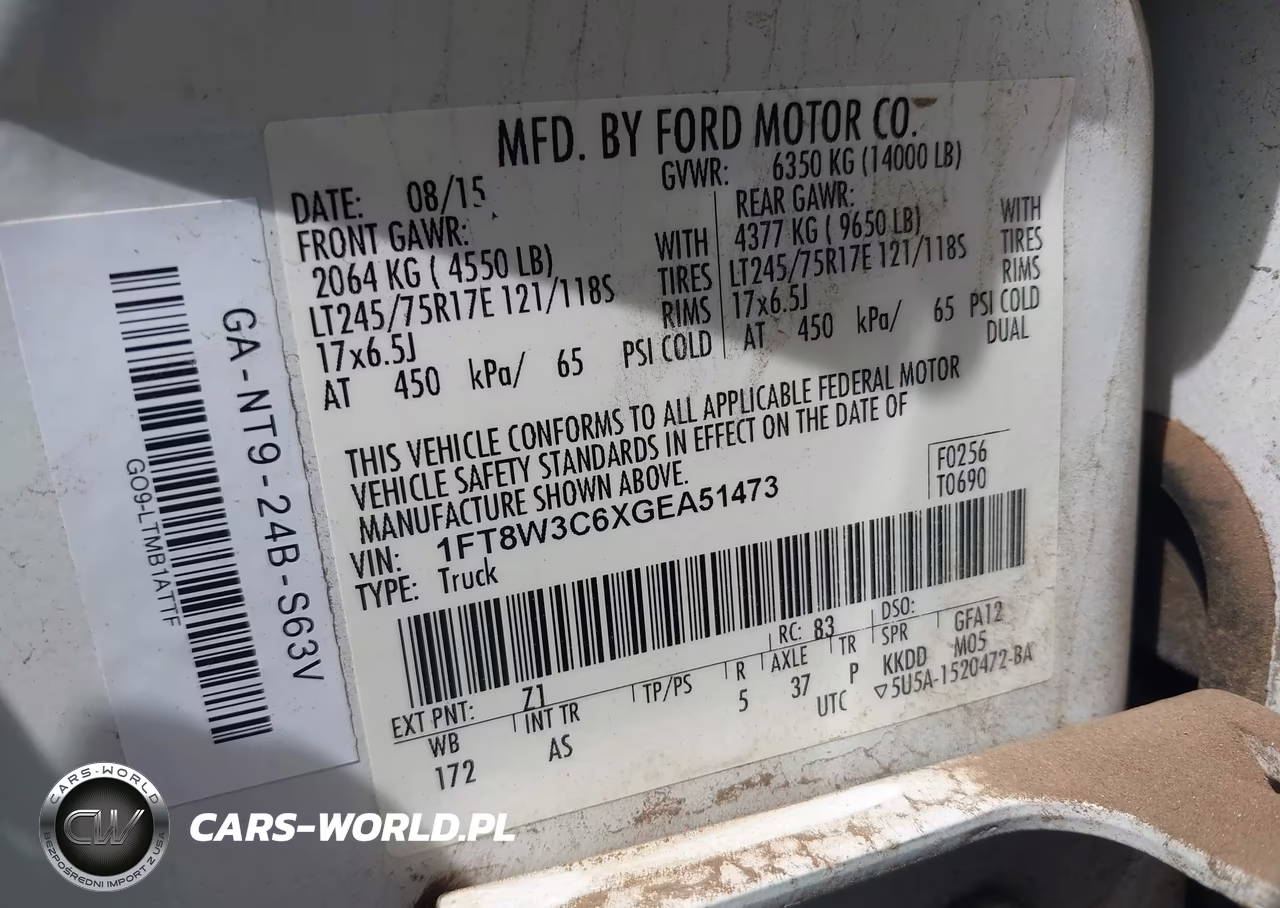 2016 Ford F-350 Xl VIN:1FT8W3C6XGEA51473 - 9