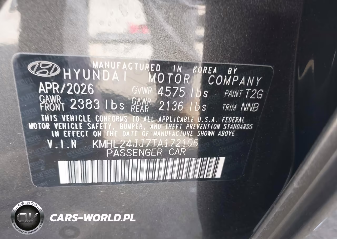 2026 Hyundai Sonata Hybrid Blue VIN:KMHL24JJ7TA172106 - 9