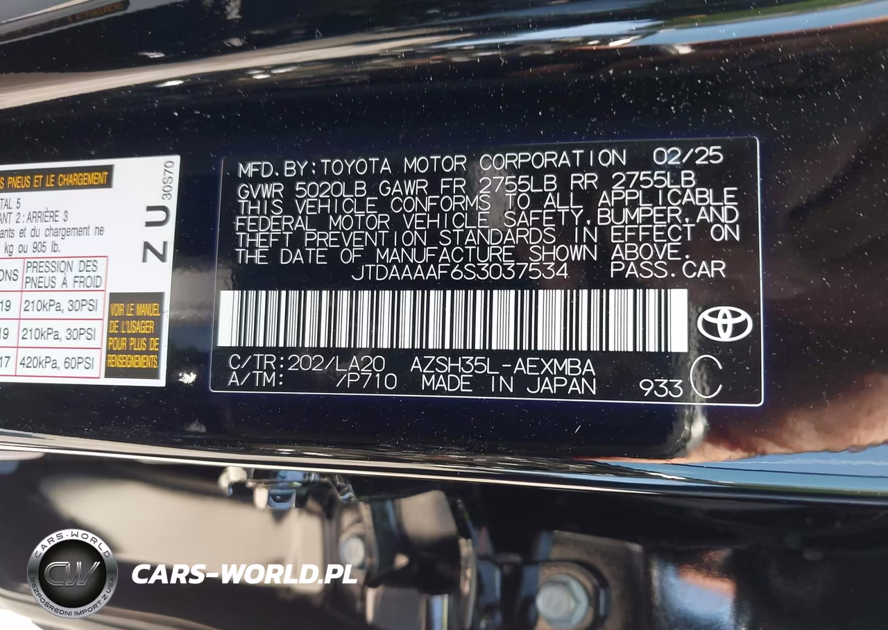 2025 Toyota Crown Xle VIN:JTDAAAAF6S3037534 - 9
