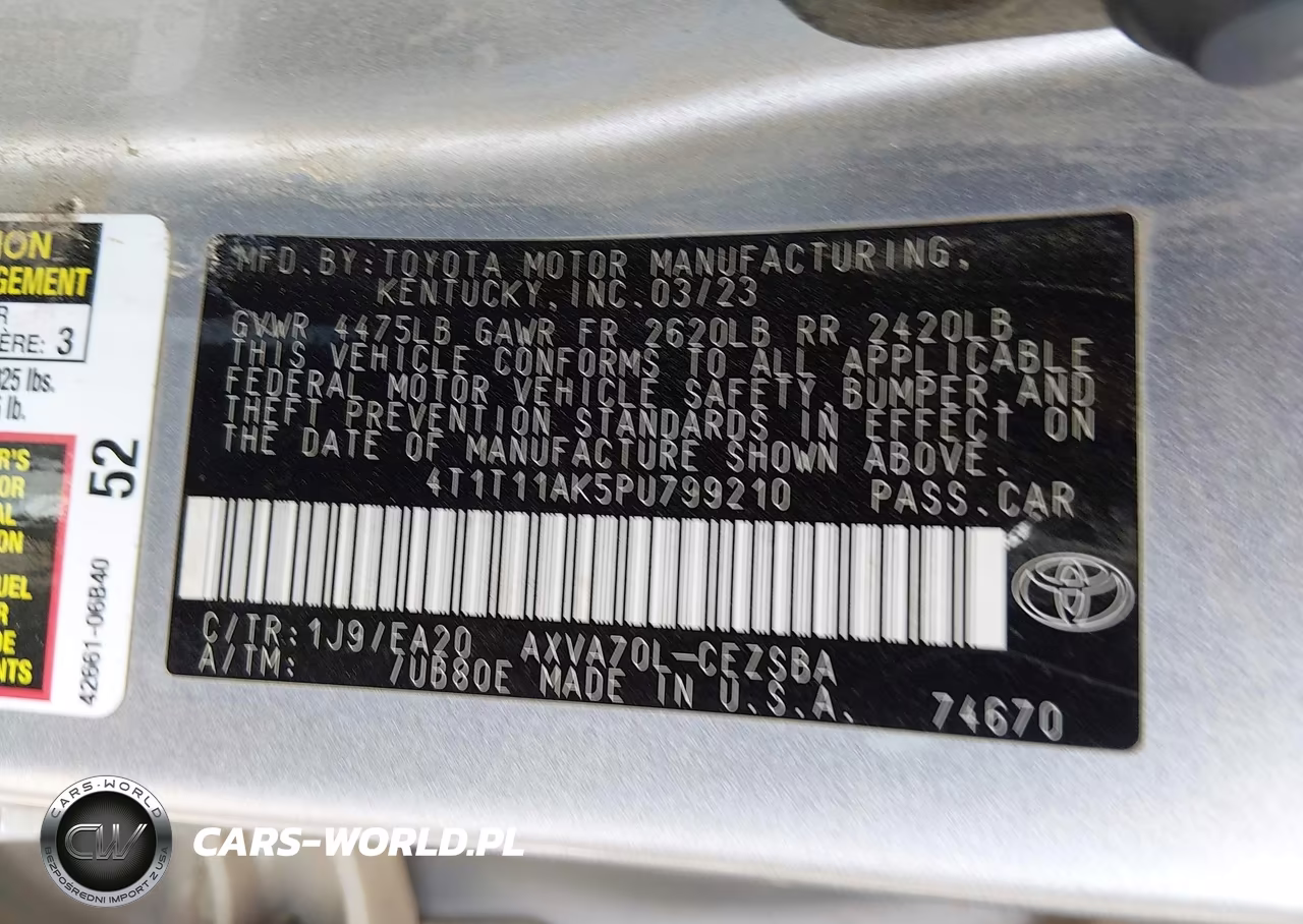 2023 Toyota Camry Se VIN:4T1T11AK5PU799210 - 9