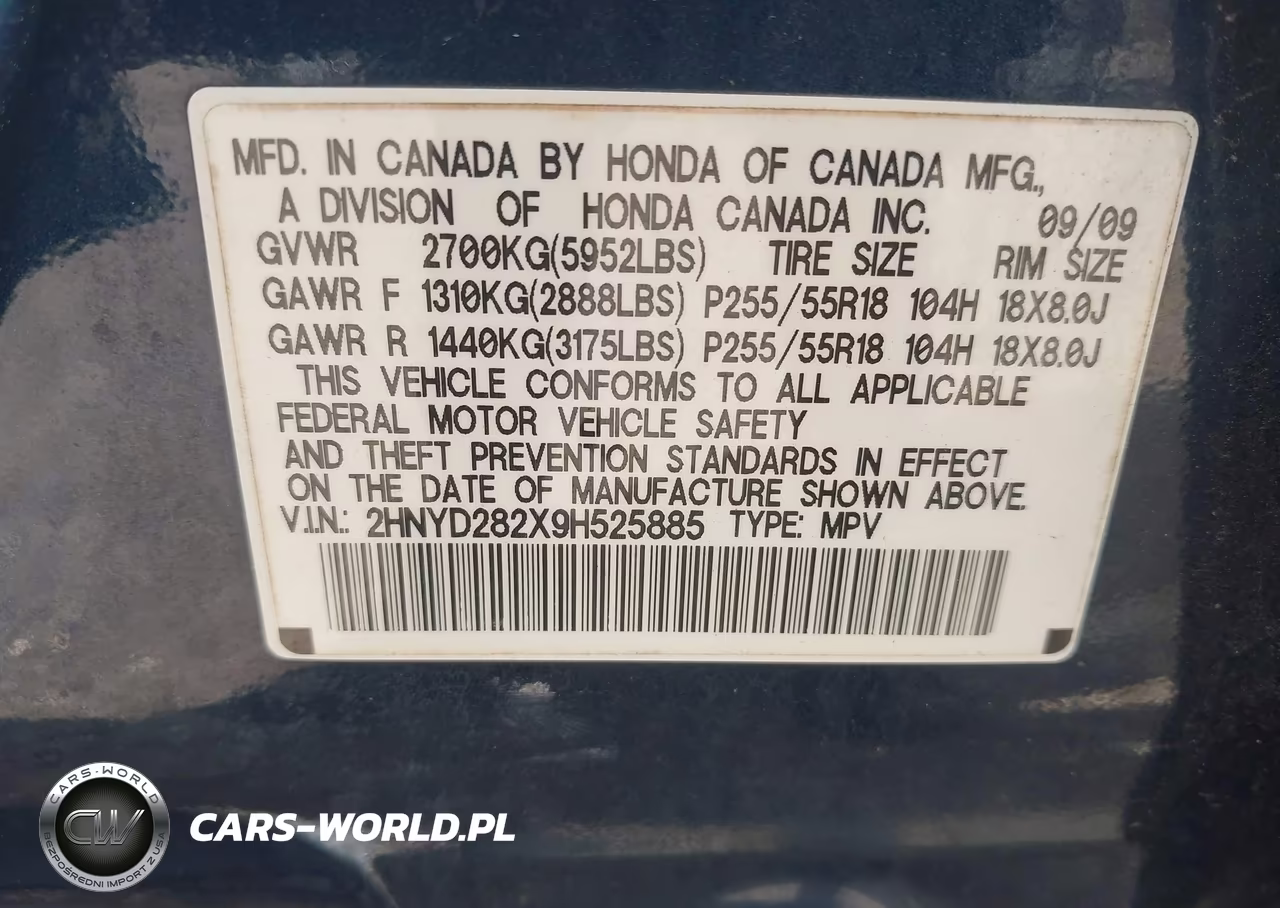 2009 Acura Mdx VIN:2HNYD282X9H525885 - 9
