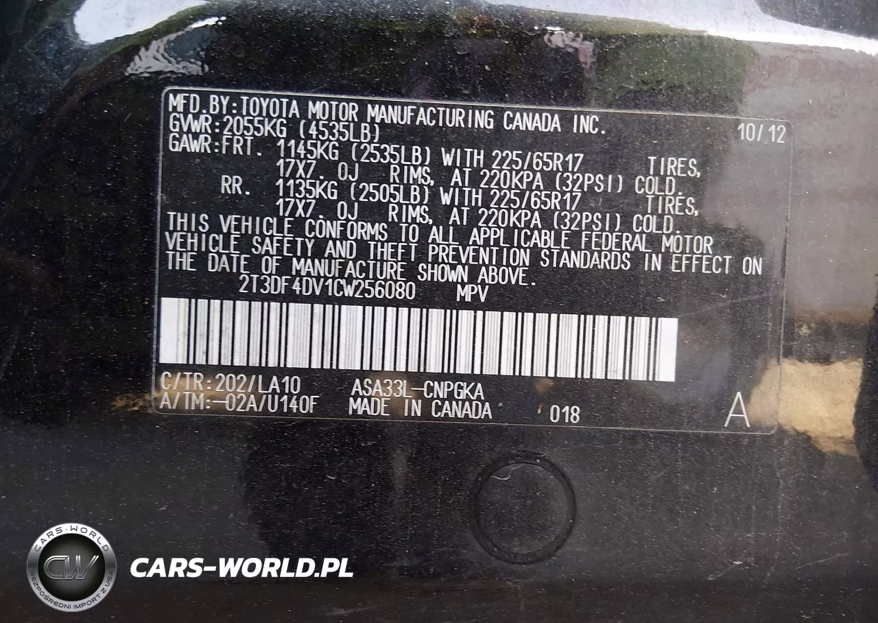 2012 Toyota Rav4 Limited VIN:2T3DF4DV1CW256080 - 9