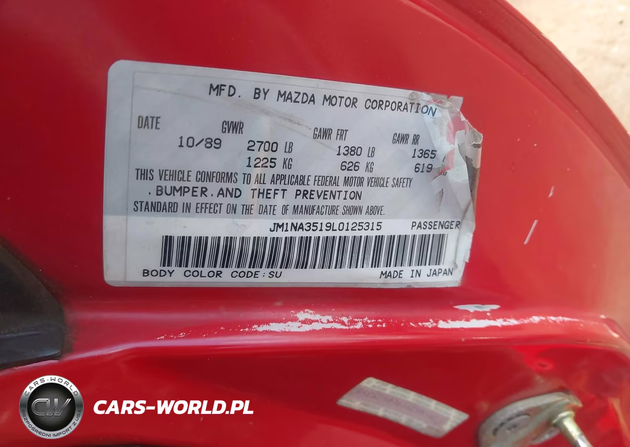 1990 Mazda Mx-5 Miata VIN:JM1NA3519L0125315 - 9