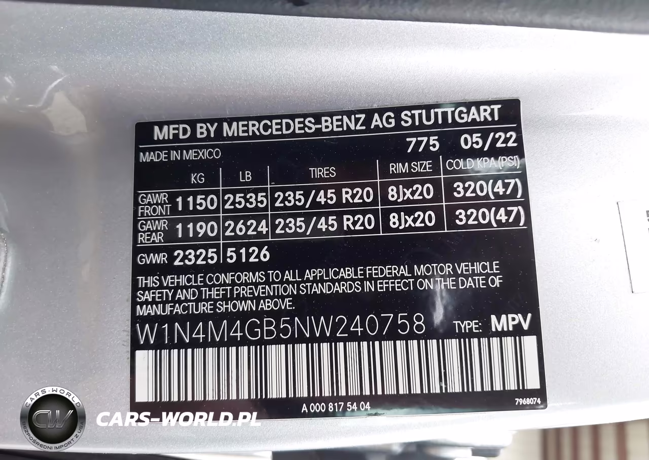 2022 Mercedes-Benz Glb 250 VIN:W1N4M4GB5NW240758 - 9