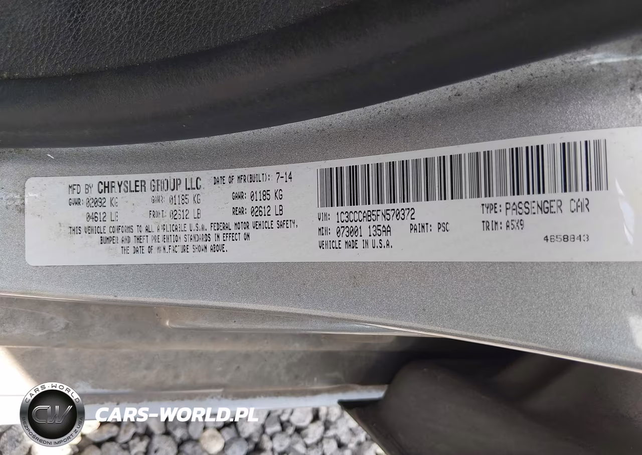 2015 Chrysler 200 Limited VIN:1C3CCCAB5FN570372 - 9