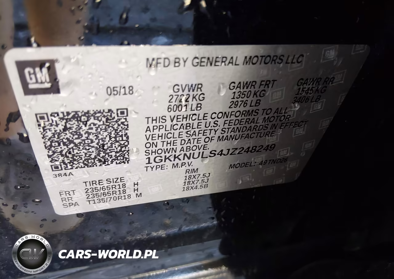 2018 GMC Acadia Slt-1 VIN:1GKKNULS4JZ248249 - 9