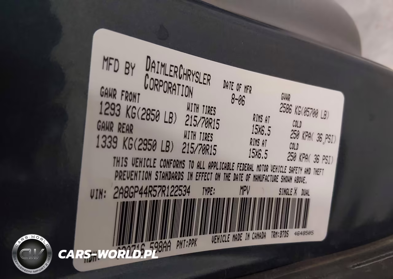 2007 Chrysler Town & Country Lx VIN:2A8GP44R57R122534 - 9