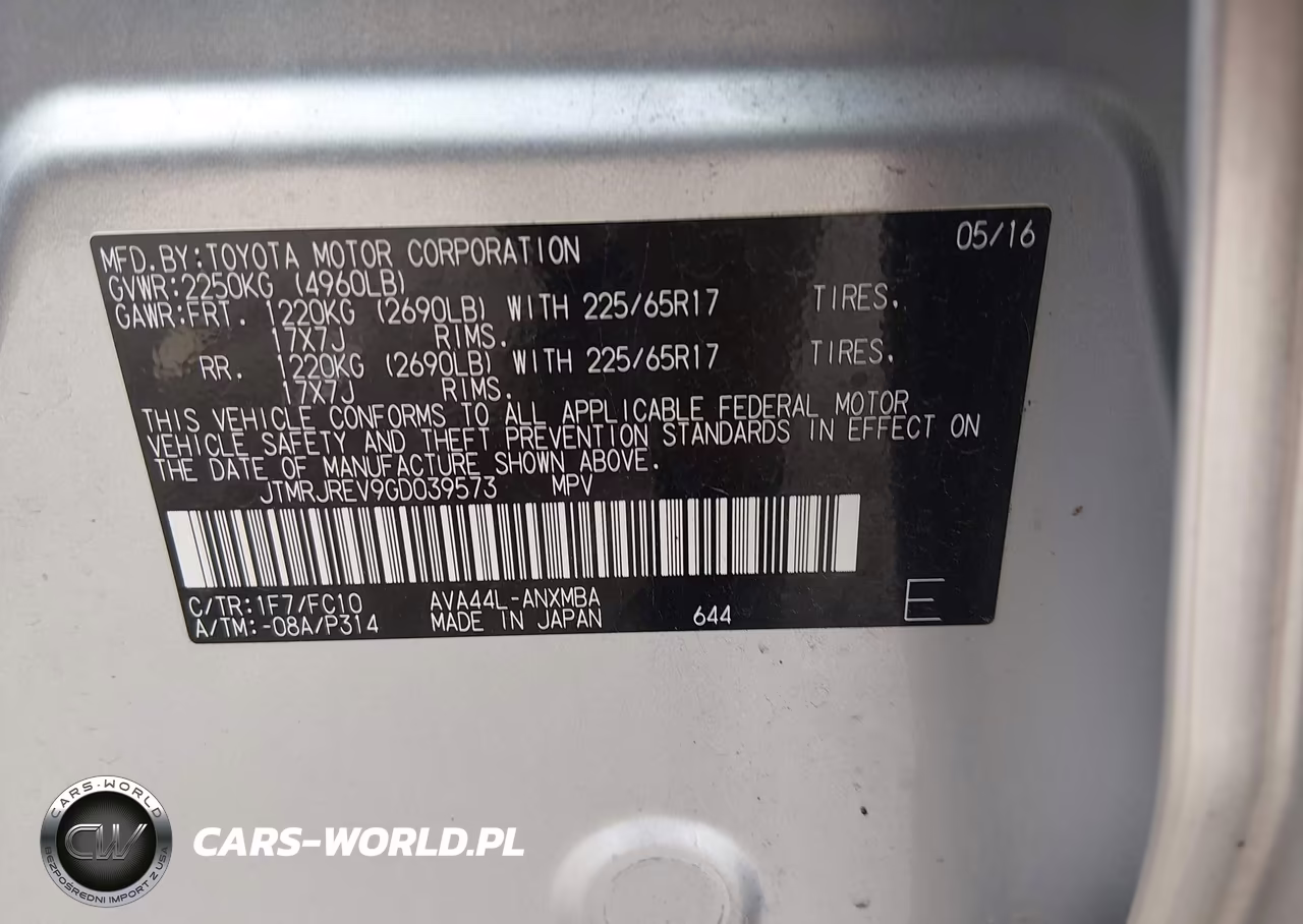 2016 Toyota Rav4 Hybrid Xle VIN:JTMRJREV9GD039573 - 9