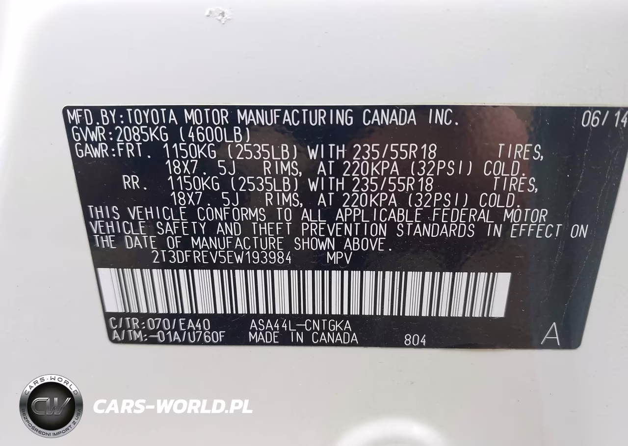 2014 Toyota Rav4 Limited VIN:2T3DFREV5EW193984 - 9