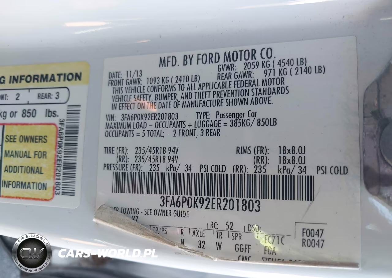2014 Ford Fusion Titanium VIN:3FA6P0K92ER201803 - 9