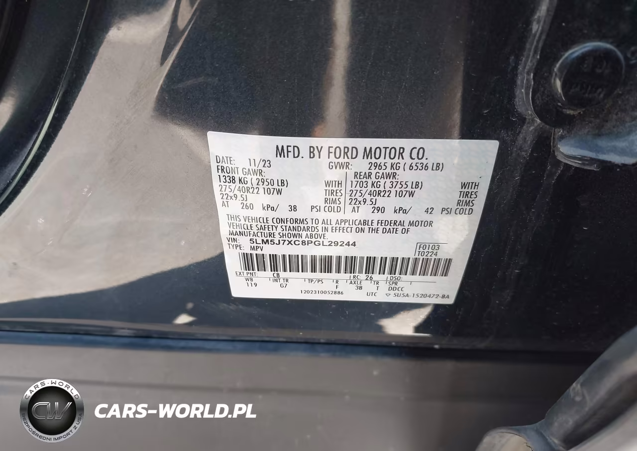 2023 Lincoln Aviator Reserve VIN:5LM5J7XC8PGL29244 - 9