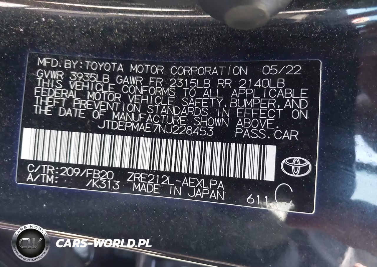 2022 Toyota Corolla Le VIN:JTDEPMAE7NJ228453 - 9