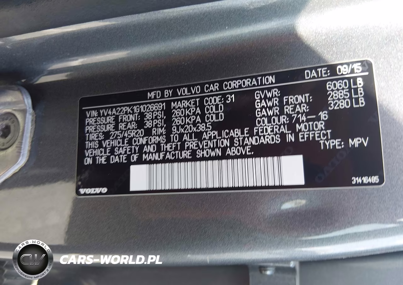 2016 Volvo Xc90 T6 Momentum VIN:YV4A22PK1G1026691 - 9
