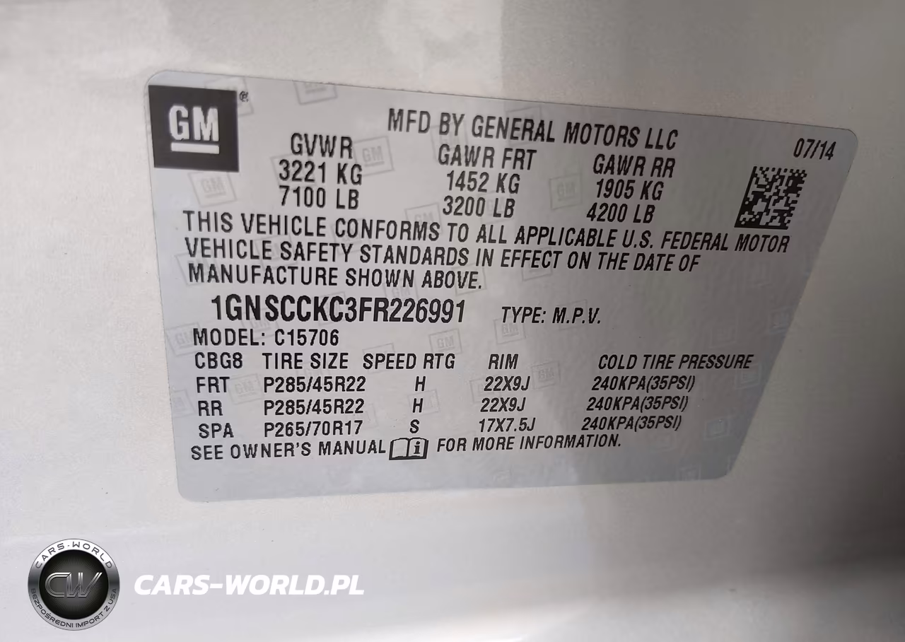 2015 Chevrolet Tahoe Ltz VIN:1GNSCCKC3FR226991 - 9