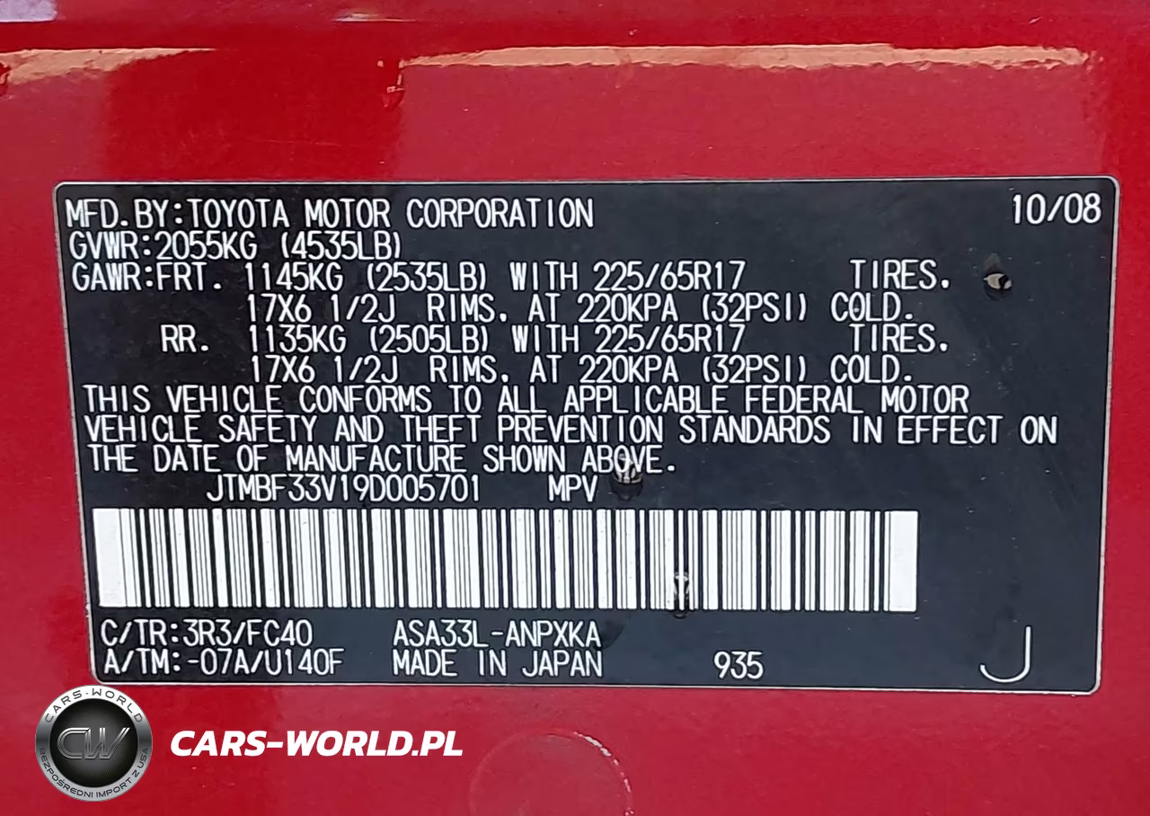 2009 Toyota Rav4 VIN:JTMBF33V19D005701 - 9