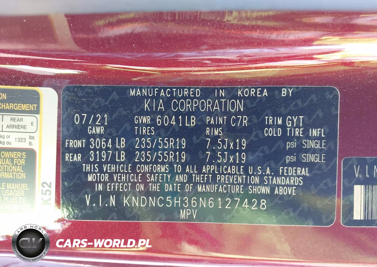 2022 Kia Carnival Mpv Ex VIN:KNDNC5H36N6127428 - 9