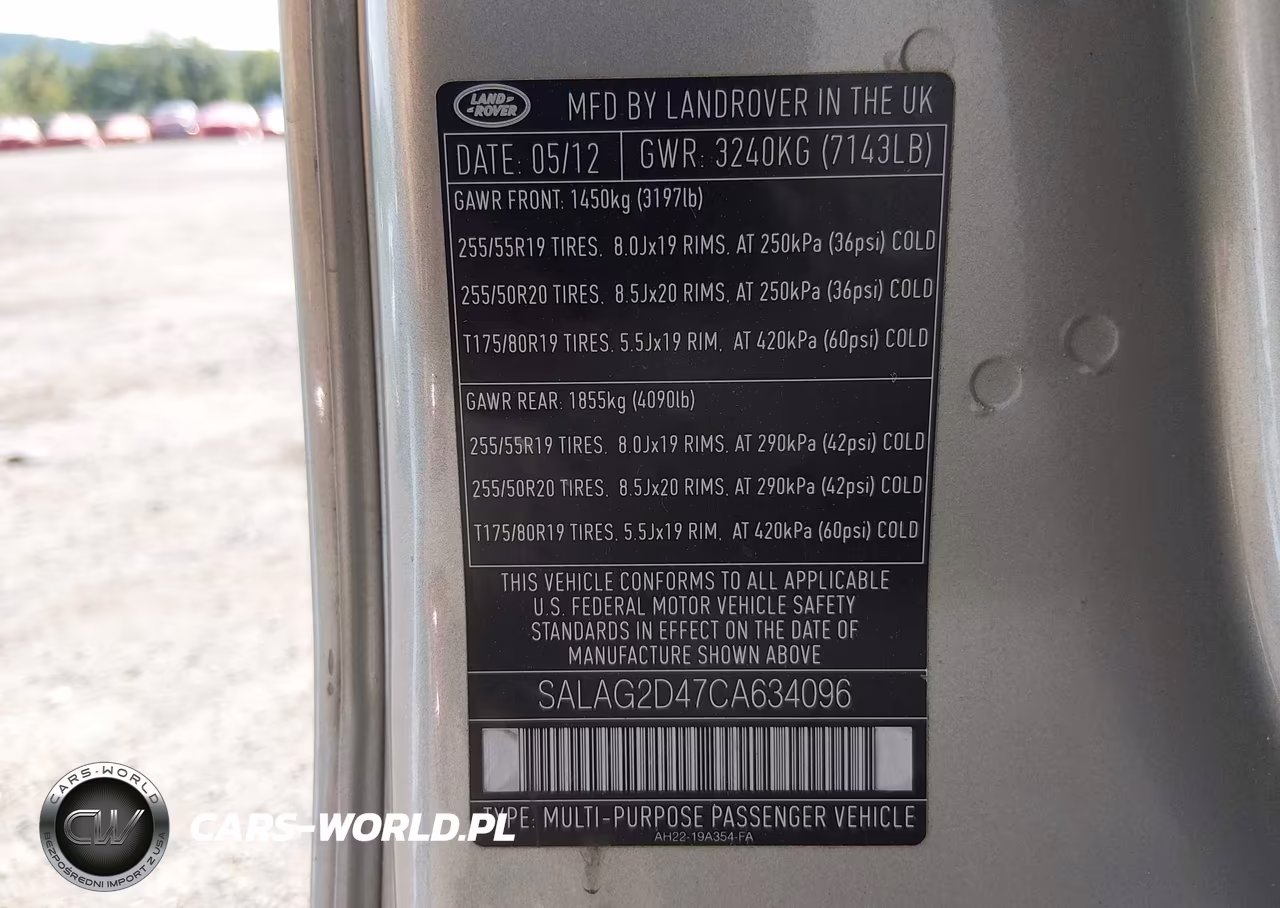 2012 Land Rover Lr4 VIN:SALAG2D47CA634096 - 9