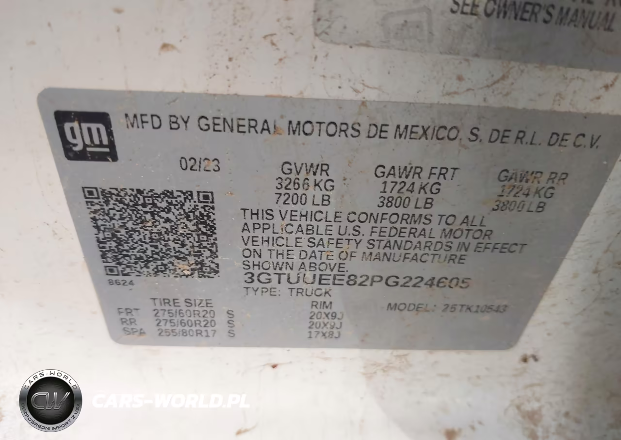 2023 GMC Sierra 1500 4Wd Short Box At4 VIN:3GTUUEE82PG224605 - 9