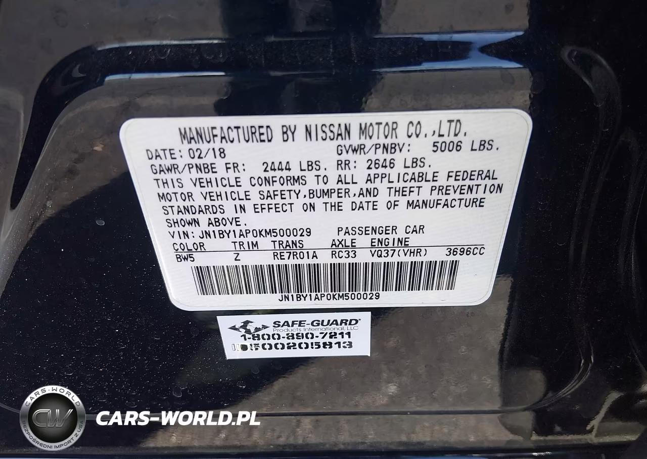 2019 Infiniti Q70 3.7 Luxe VIN:JN1BY1AP0KM500029 - 9