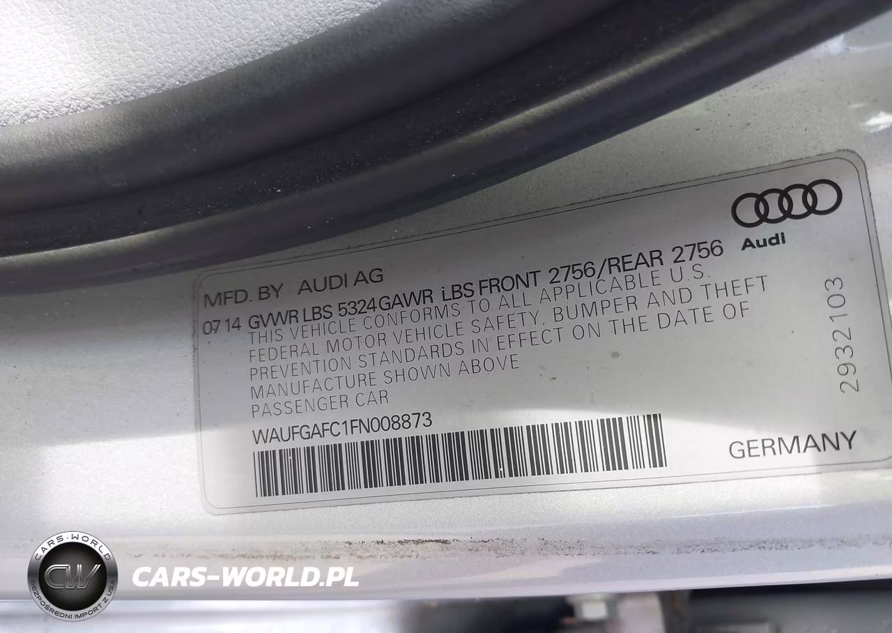 2015 Audi A6 3.0T Premium Plus VIN:WAUFGAFC1FN008873 - 9