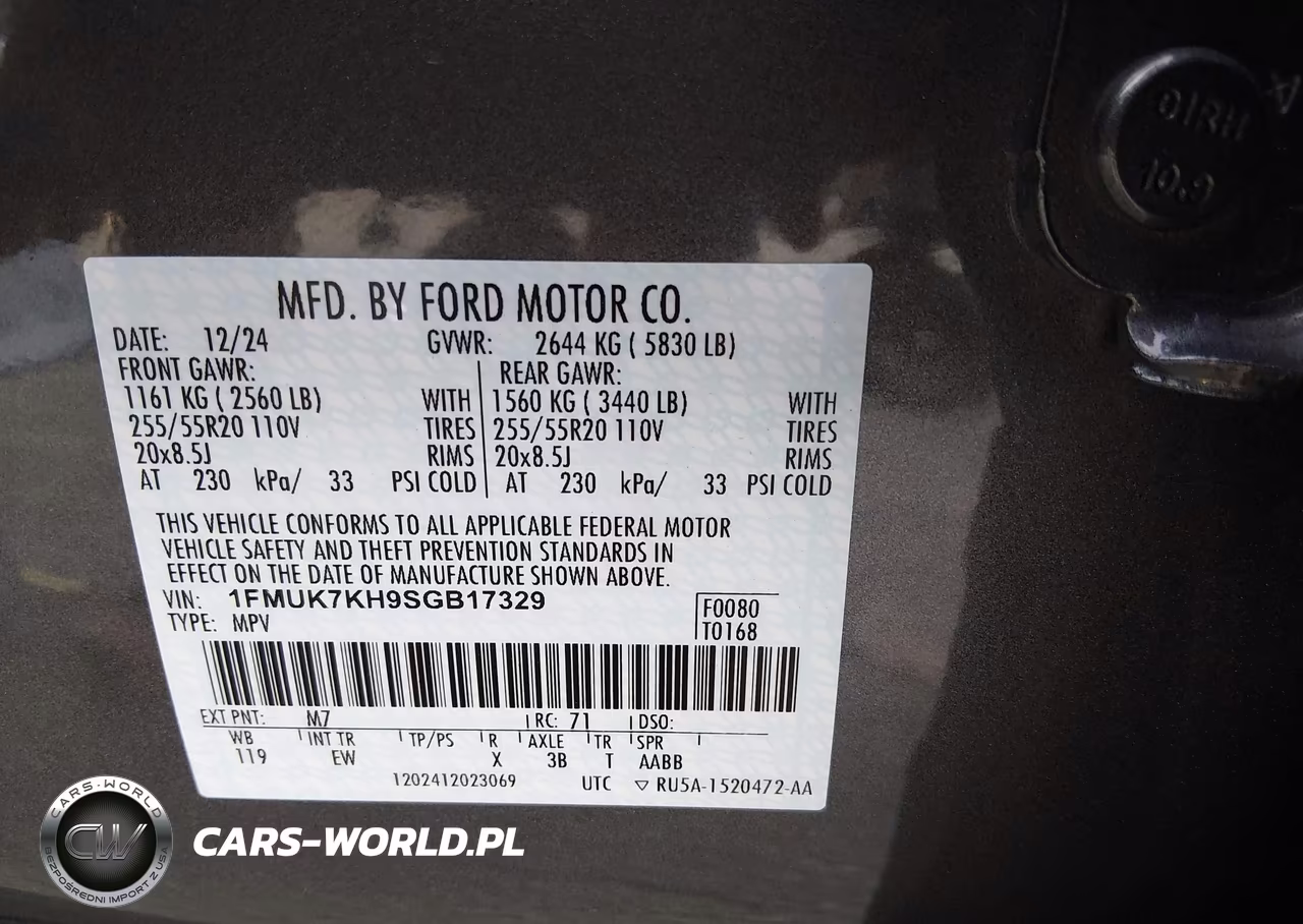 2025 Ford Explorer St-Line VIN:1FMUK7KH9SGB17329 - 9