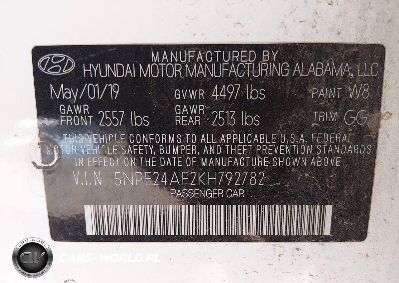 2019 Hyundai Sonata Se VIN:5NPE24AF2KH792782 - 9