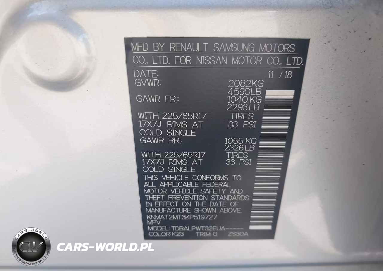 2019 Nissan Rogue S VIN:KNMAT2MT3KP519727 - 9