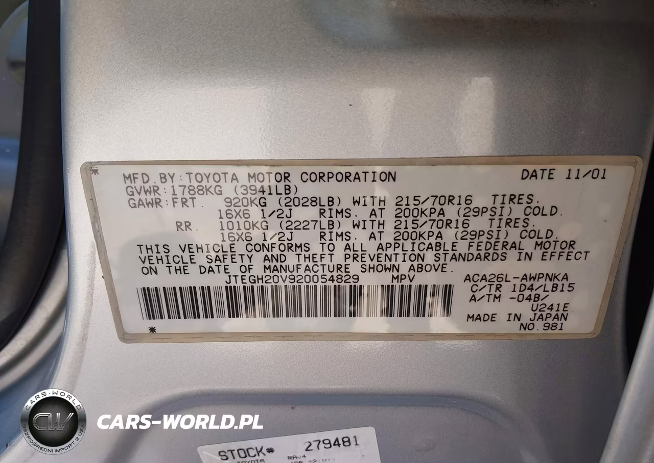 2002 Toyota Rav4 VIN:JTEGH20V920054829 - 9