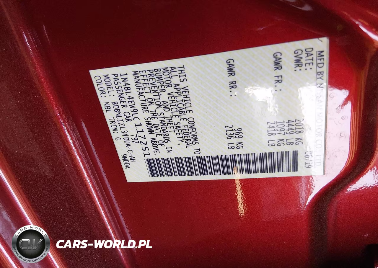 2020 Nissan Altima Sl Intelligent Awd VIN:1N4BL4EW9LC117251 - 9