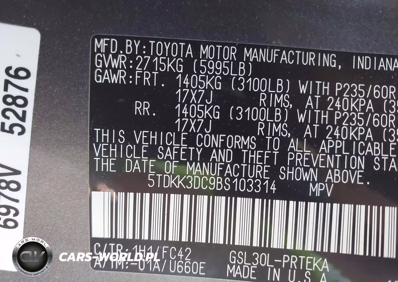 2011 Toyota Sienna Le V6 VIN:5TDKK3DC9BS103314 - 9