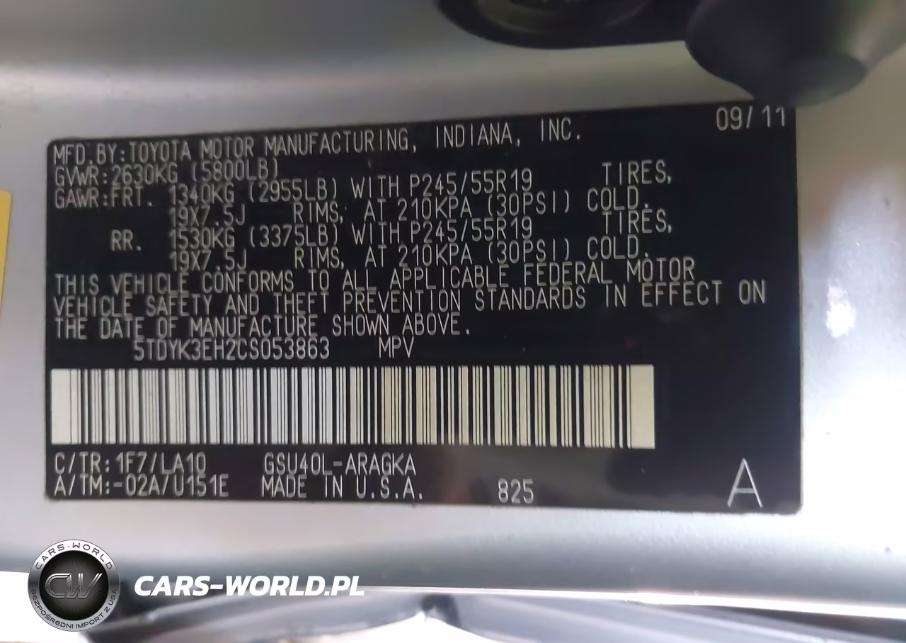 2012 Toyota Highlander Limited V6 VIN:5TDYK3EH2CS053863 - 9