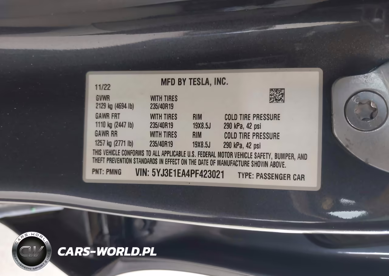 2023 Tesla Model 3 VIN:5YJ3E1EA4PF423021 - 9