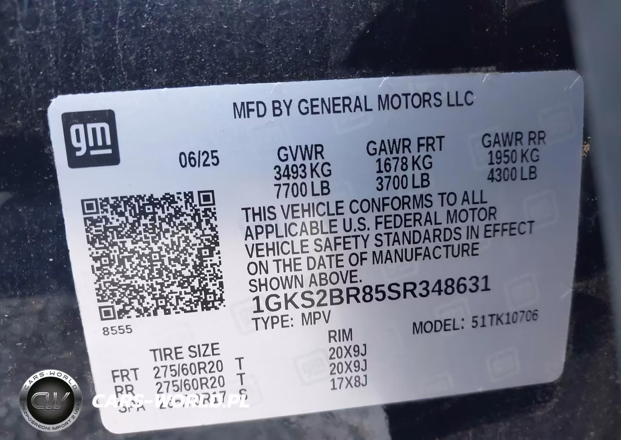 2025 GMC Yukon 4Wd Elevation VIN:1GKS2BR85SR348631 - 9