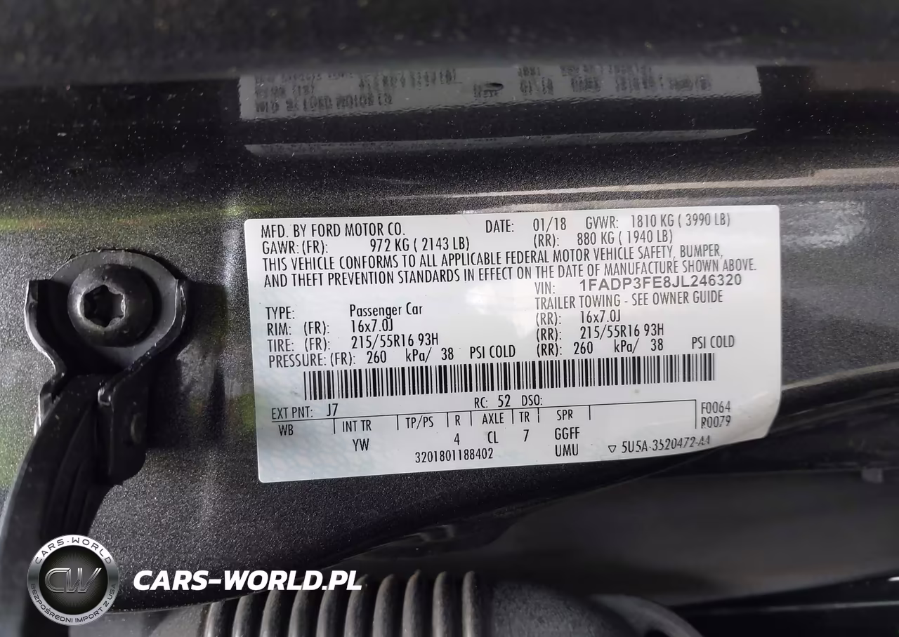 2018 Ford Focus Se VIN:1FADP3FE8JL246320 - 9