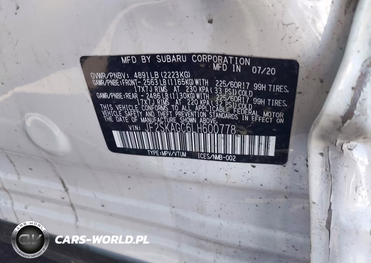 2020 Subaru Forester Premium VIN:JF2SKAGC6LH600778 - 9