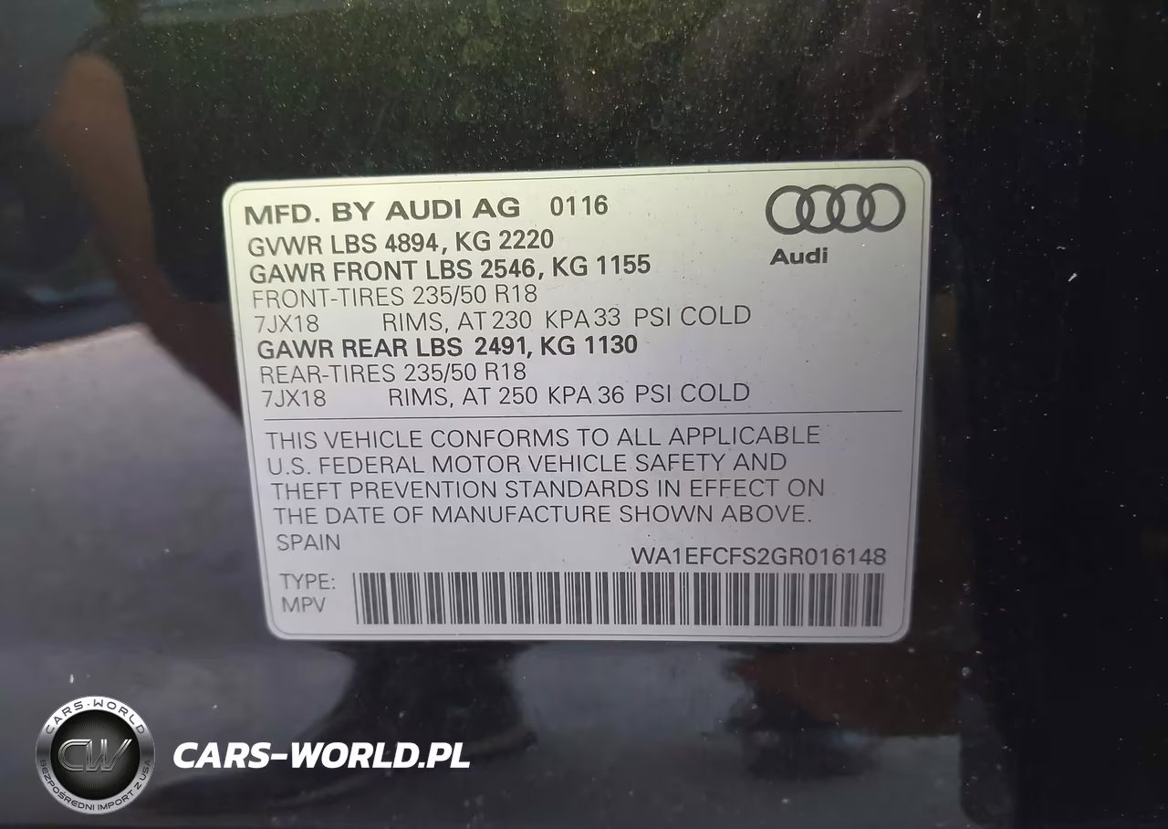 2016 Audi Q3 2.0T Premium Plus VIN:WA1EFCFS2GR016148 - 9