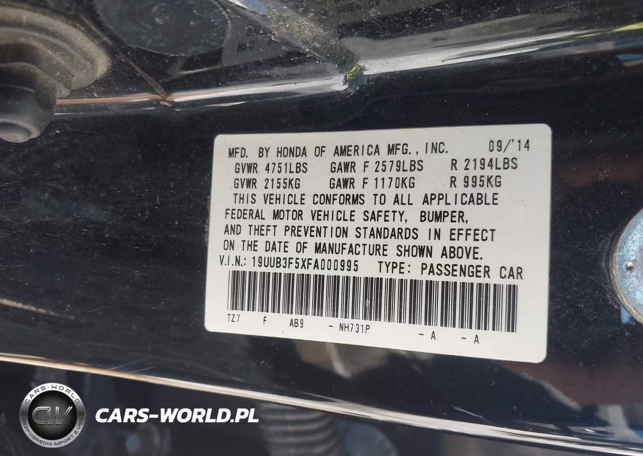 2015 Acura Tlx V6 Tech VIN:19UUB3F5XFA000995 - 9