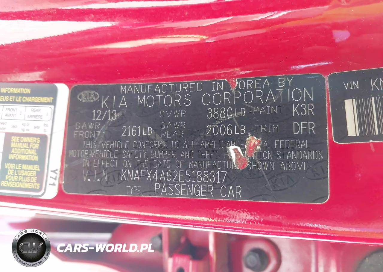 2014 Kia Forte Lx VIN:KNAFX4A62E5188317 - 9