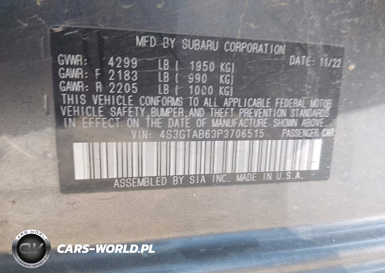 2023 Subaru Impreza Base 5-Door VIN:4S3GTAB63P3706515 - 9