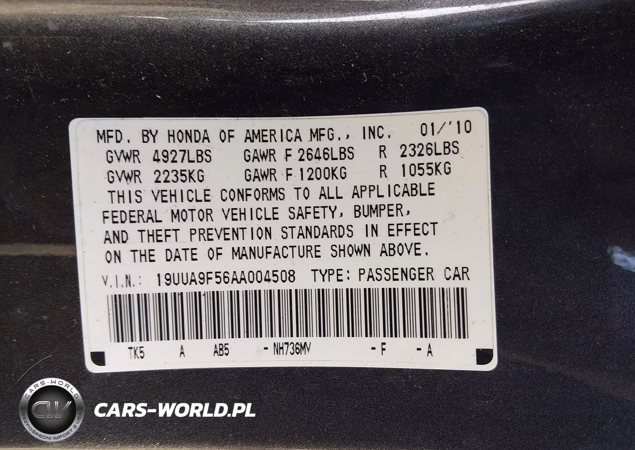 2010 Acura Tl 3.7 VIN:19UUA9F56AA004508 - 9